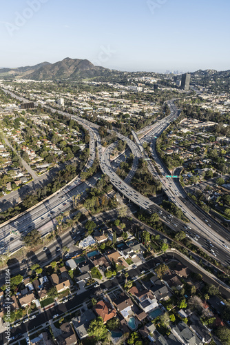 Vertical Aerial View Of Hollywood 170 And Ventura 101