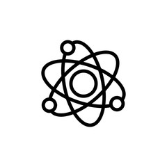 Poster - atoms icon. Element of science icon for mobile concept and web apps. Thin line atoms icon can be used for web and mobile