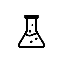 Poster - flask icon. Element of science icon for mobile concept and web apps. Thin line flask icon can be used for web and mobile