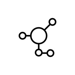 Poster - molecular compound icon. Element of science icon for mobile concept and web apps. Thin line molecular compound icon can be used for web and mobile
