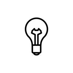 Aufkleber - bulb icon. Element of science icon for mobile concept and web apps. Thin line bulb icon can be used for web and mobile