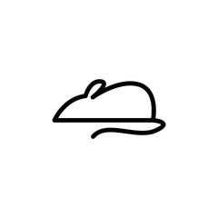 Aufkleber - experimental mouse icon. Element of science icon for mobile concept and web apps. Thin line experimental mouse icon can be used for web and mobile