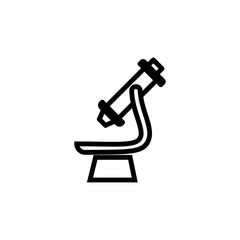 Poster - microscope icon. Element of science icon for mobile concept and web apps. Thin line microscope icon can be used for web and mobile