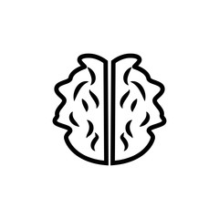 Aufkleber - brain icon. Element of science icon for mobile concept and web apps. Thin line brain icon can be used for web and mobile