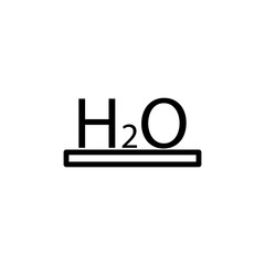 Poster - water formula icon. Element of science icon for mobile concept and web apps. Thin line water formula icon can be used for web and mobile