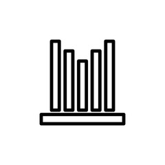 Aufkleber - chart columns icon. Element of science icon for mobile concept and web apps. Thin line chart columns icon can be used for web and mobile