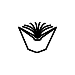 Aufkleber - open book icon. Element of science icon for mobile concept and web apps. Thin line open book icon can be used for web and mobile