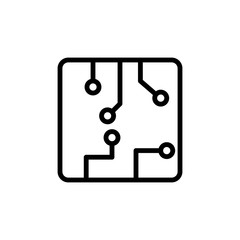 Aufkleber - chip icon. Element of science icon for mobile concept and web apps. Thin line chip icon can be used for web and mobile