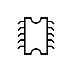 Aufkleber - chip icon. Element of science icon for mobile concept and web apps. Thin line chip icon can be used for web and mobile