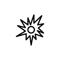 Poster - the sun icon. Element of science icon for mobile concept and web apps. Thin line the sun icon can be used for web and mobile