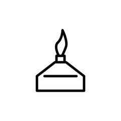 Poster - candle icon. Element of science icon for mobile concept and web apps. Thin line candle icon can be used for web and mobile