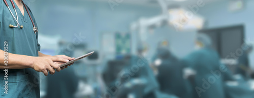 Cuadros en Lienzo Medical and healthcare,Male doctor or medical students or surgeon,anesthesiologi