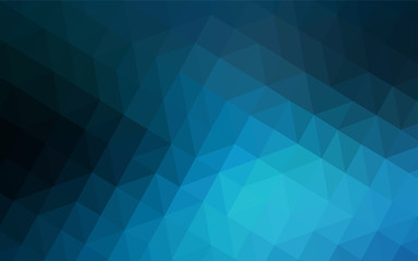 Poster - Dark BLUE vector shining triangular backdrop.