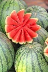 Wall Mural - Fresh watermelon is delicious at street food