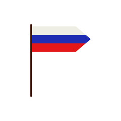 Poster - fan flag illustration. Element of fans accessory for mobile concept and web apps. Colored in Russian national flag fan flag flat can be used for web and mobile