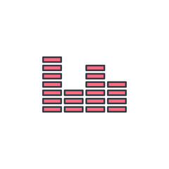 Aufkleber - sound wave icon. Element of web icon with one color for mobile concept and web apps. Thin line sound wave icon can be used for web and mobile. Premium icon