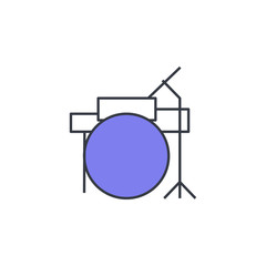 Aufkleber - drums icon. Element of web icon with one color for mobile concept and web apps. Thin line drums icon can be used for web and mobile. Premium icon