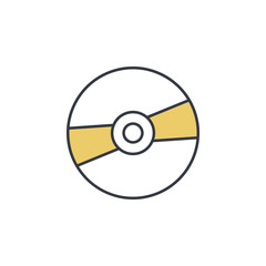 Aufkleber - CD disc icon. Element of web icon with one color for mobile concept and web apps. Thin line CD disc icon can be used for web and mobile. Premium icon
