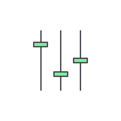 Aufkleber - audio mixer icon. Element of web icon with one color for mobile concept and web apps. Thin line audio mixer icon can be used for web and mobile. Premium icon