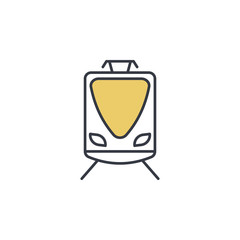 Aufkleber - a train icon. Element of web icon with one color for mobile concept and web apps. Thin line a train icon can be used for web and mobile. Premium icon