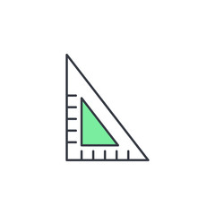 Poster - angle ruler icon. Element of web icon with one color for mobile concept and web apps. Thin line angle ruler icon can be used for web and mobile. Premium icon