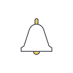 Poster - bell icon. element of web icon with one color for mobile concept and web apps. thin line bell icon c