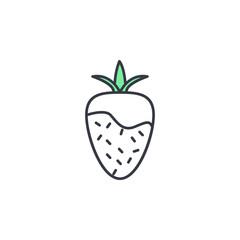Aufkleber - Strawberry icon. Element of web icon with one color for mobile concept and web apps. Thin line Strawberry icon can be used for web and mobile. Premium icon