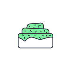 Aufkleber - cake icon. Element of web icon with one color for mobile concept and web apps. Thin line cake icon can be used for web and mobile. Premium icon