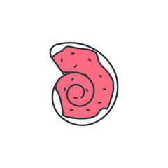 Aufkleber - cookies with cream icon. Element of web icon with one color for mobile concept and web apps. Thin line cookies with cream icon can be used for web and mobile. Premium icon