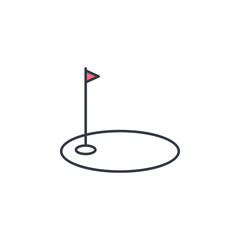 Poster - golf bowl icon. Element of web icon with one color for mobile concept and web apps. Thin line golf bowl icon can be used for web and mobile. Premium icon