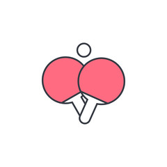 Poster - Ping pong icon. Element of web icon with one color for mobile concept and web apps. Thin line Ping pong icon can be used for web and mobile. Premium icon