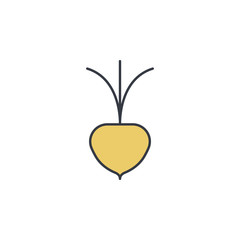 Aufkleber - radish icon. Element of web icon with one color for mobile concept and web apps. Thin line radish icon can be used for web and mobile. Premium icon