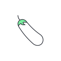 Aufkleber - eggplant icon. Element of web icon with one color for mobile concept and web apps. Thin line eggplant icon can be used for web and mobile. Premium icon