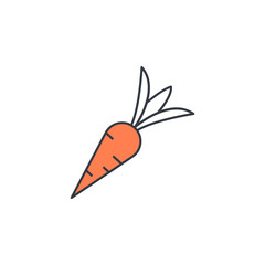 Aufkleber - carrot icon. Element of web icon with one color for mobile concept and web apps. Thin line carrot icon can be used for web and mobile. Premium icon