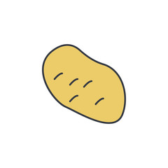 Aufkleber - potato icon. Element of web icon with one color for mobile concept and web apps. Thin line potato icon can be used for web and mobile. Premium icon