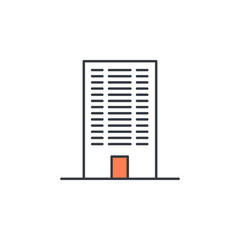 Aufkleber - building icon. Element of web icon with one color for mobile concept and web apps. Thin line building icon can be used for web and mobile. Premium icon