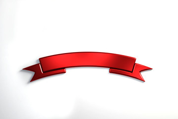 Wall Mural - red ribbon banner for your text. 3d rendering illustration
