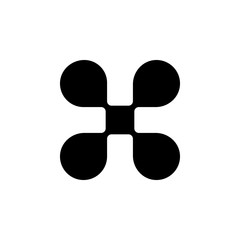 Poster - quadrupter icon. Element of web icon with one color for mobile concept and web apps. Isolated quadrupter icon can be used for web and mobile
