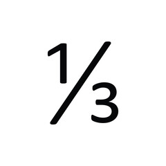 Poster - one third icon. Element of web icon with one color for mobile concept and web apps. Isolated one third icon can be used for web and mobile