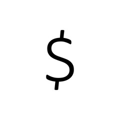 Poster - dollar sign icon. Element of web icon with one color for mobile concept and web apps. Isolated dollar sign icon can be used for web and mobile