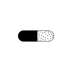Aufkleber - pill icon. Element of web icon with one color for mobile concept and web apps. Isolated pill icon can be used for web and mobile