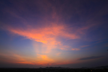 Wall Mural - beautiful sky at twilight time for background
