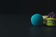© NOP TUNEE - Macaroons on dark background, colorful french cookies macaroons.