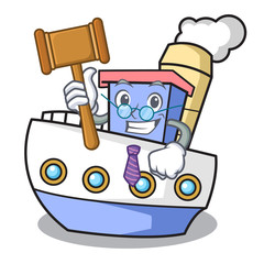 Wall Mural - Judge ship mascot cartoon style