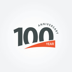 100 Year Anniversary Vector Template Design Illustration