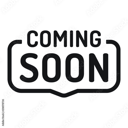 Coming Soon Badge Icon Flat Vector Illustration On White