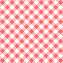 Red Gingham Seamless Pattern.