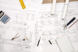 © RomanR - detailed engineering drawing on paper - close up