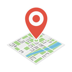 Poster - City map with pin.