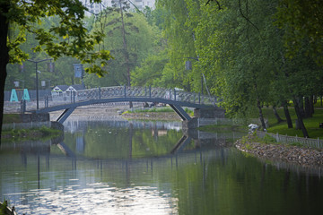 green Moscow in the summer - park